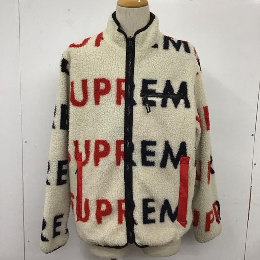 シュプリーム Supreme ジャケット、上着 ジャケット、ブレザー Reversible Logo Fleece Jacket 18FW リバーシブル フリース L ロゴ、文字 アイボリー / アイボリー /  メンズ USED 古着 中古 10109730