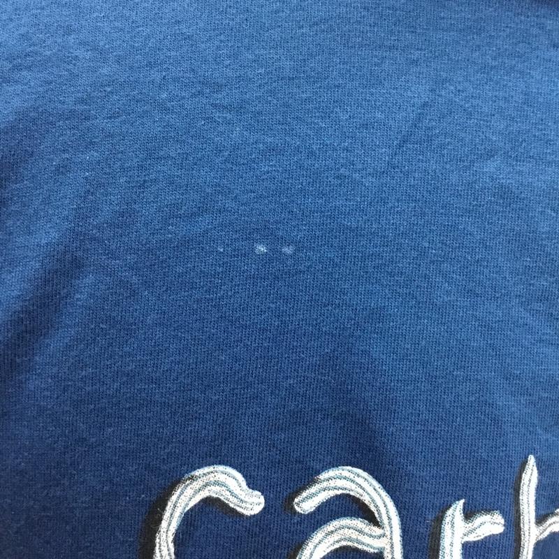 カーハート Carhartt Tシャツ 半袖 半袖カットソー プリントTシャツ クルーネックカットソー XXL ロゴ、文字 青 / ブルー /  メンズ USED 古着 中古 10108373
