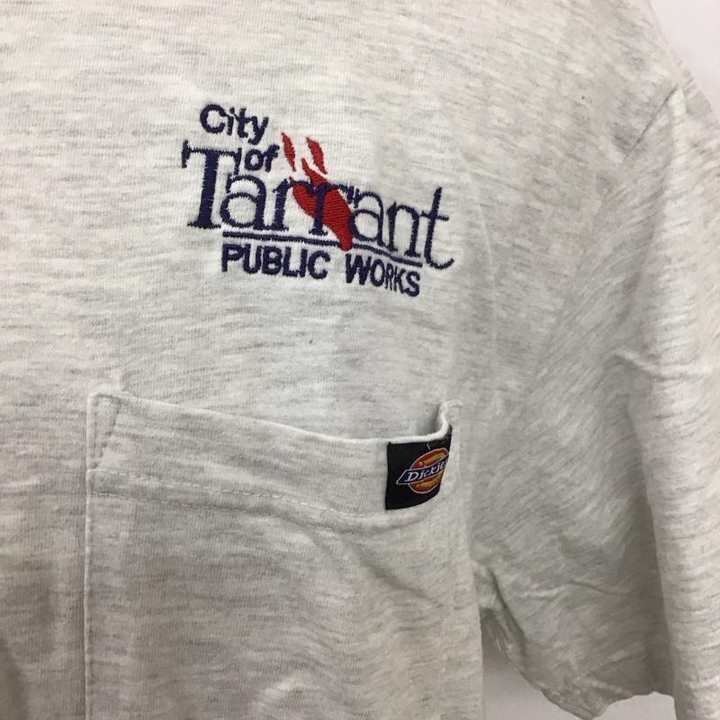 ディッキーズ Dickies Tシャツ 半袖 半袖カットソー プリントTシャツ クルーネックカットソー XL ロゴ、文字 灰 / グレー /  メンズ USED 古着 中古 10127633