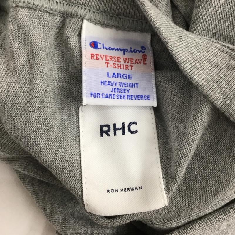 チャンピオン Champion Tシャツ 半袖 c8-r360 半袖カットソー プリントTシャツ クルーネックカットソー L 無地 灰 / グレー /  メンズ USED 古着 中古 10127339