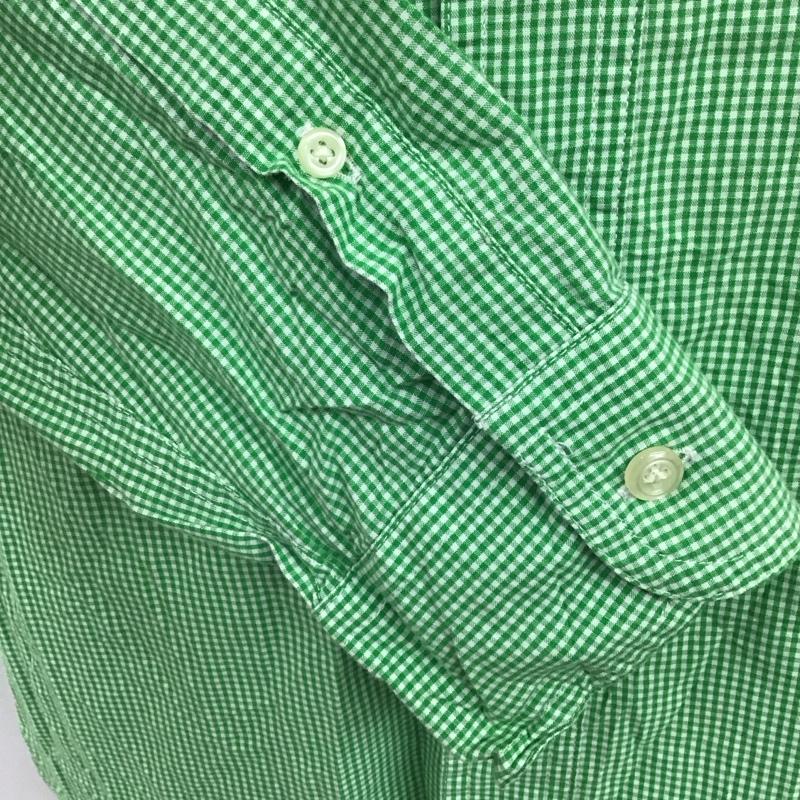 チャップス CHAPS シャツ、ブラウス 長袖 長袖シャツ カラーシャツ ポケットシャツ 長袖カットソー チェックシャツ L チェック 緑 / グリーン /  メンズ USED 古着 中古 10118268