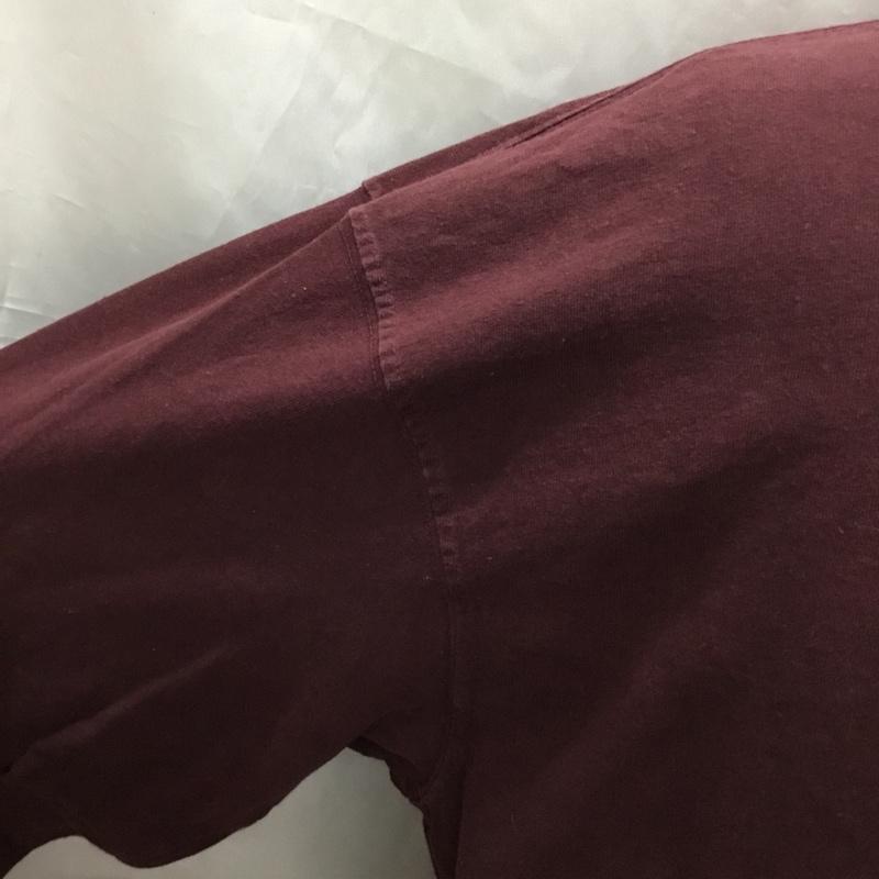 カーハート Carhartt カットソー 長袖 長袖カットソー クルーネックカットソー ロングスリーブカットソー プリントTシャツ XL ロゴ、文字 えんじ / ワインレッド /  メンズ USED 古着 中古 10118678