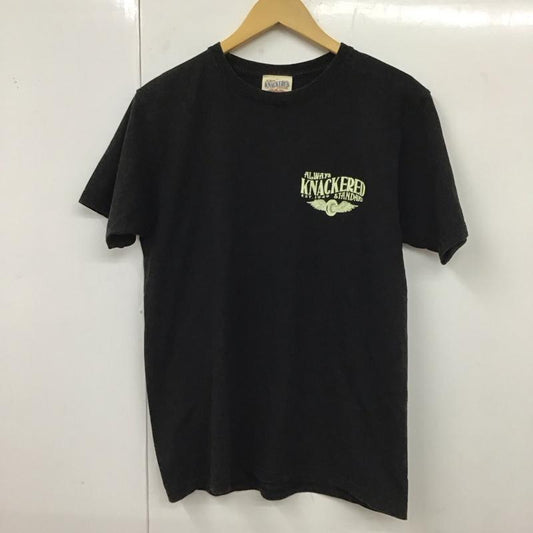 ナッカード KNACKERED Tシャツ 半袖 バックプリント CLASSIC FIT L ロゴ、文字 黒 / ブラック /  メンズ USED 古着 中古 10117752