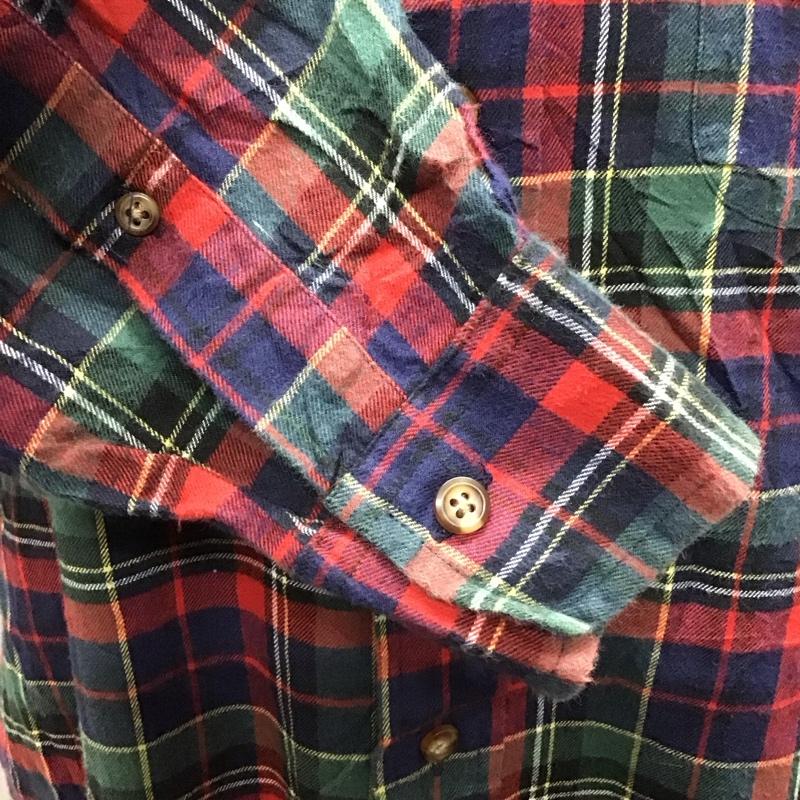 ブルックスブラザーズ BROOKS BROTHERS シャツ、ブラウス 長袖 ボタンダウン コットン M チェック 赤 / レッド / X 紺 / ネイビー / X カーキ / カーキ / X 黄 / イエロー /  メンズ USED 古着 中古 10118389