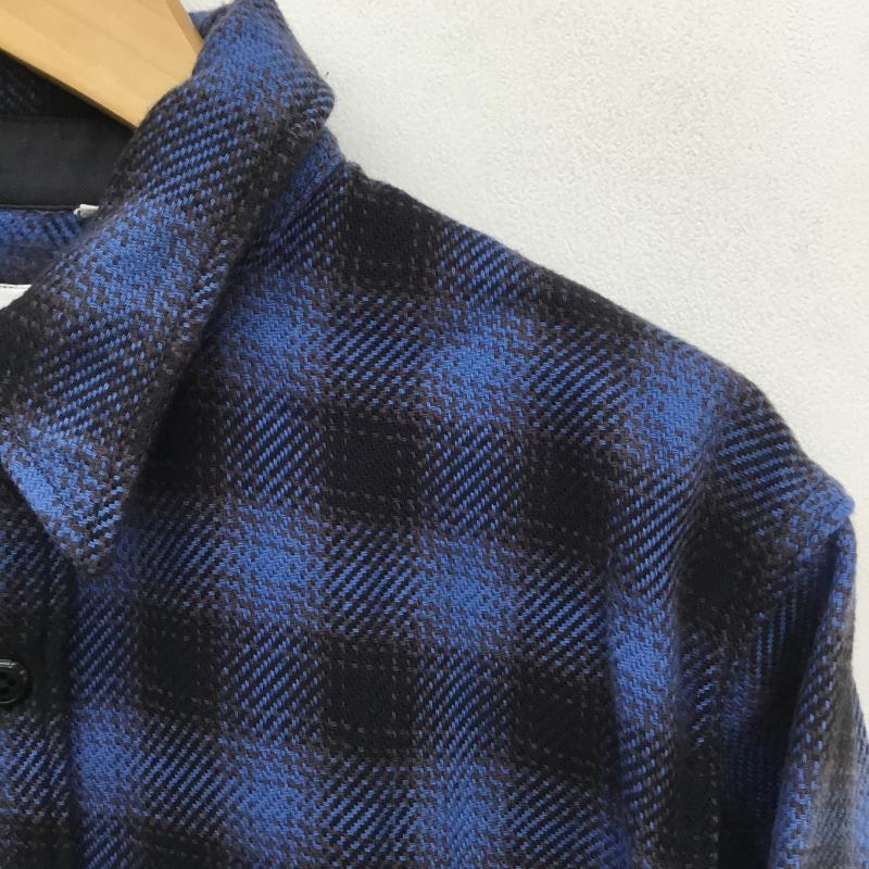 フラットヘッド The Flat Head シャツ、ブラウス 長袖 ヘビーウエイト フランネル シャツ 38 チェック 青 / ブルー /  メンズ USED 古着 中古 10095995