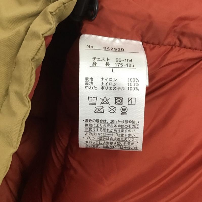 ファーストダウン FIRST DOWN ベスト ベスト ダウンベスト ノースリーブ 前ボタン L ロゴ、文字 ベージュ / ベージュ /  メンズ USED 古着 中古 10142864