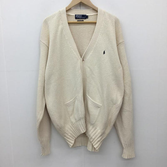 ポロラルフローレン POLO RALPH LAUREN カーディガン 長袖 L 無地 ベージュ / ベージュ /  メンズ USED 古着 中古 10136313