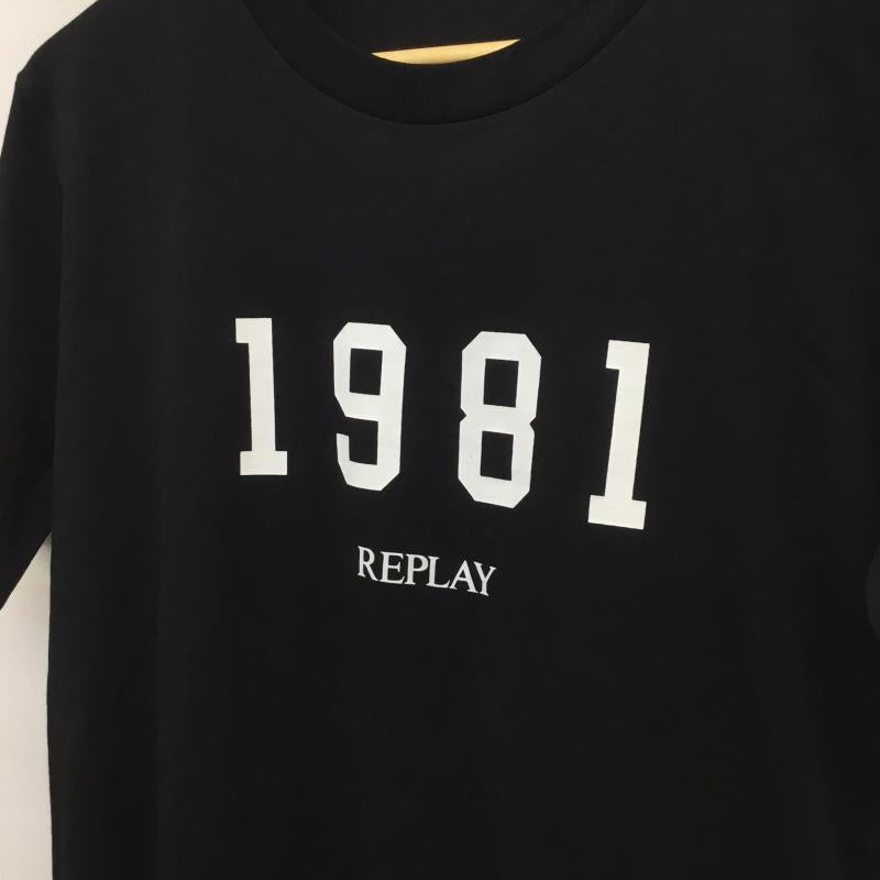 リプレイ REPLAY Tシャツ 半袖 REPLAY Tシャツ　M6485.000 L プリント X ロゴ、文字 黒 / ブラック /  メンズ USED 古着 中古 10128702
