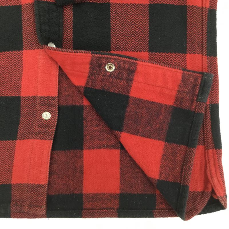 フラットヘッド The Flat Head シャツ、ブラウス 長袖 36 チェック 赤 / レッド /  メンズ USED 古着 中古 10141440