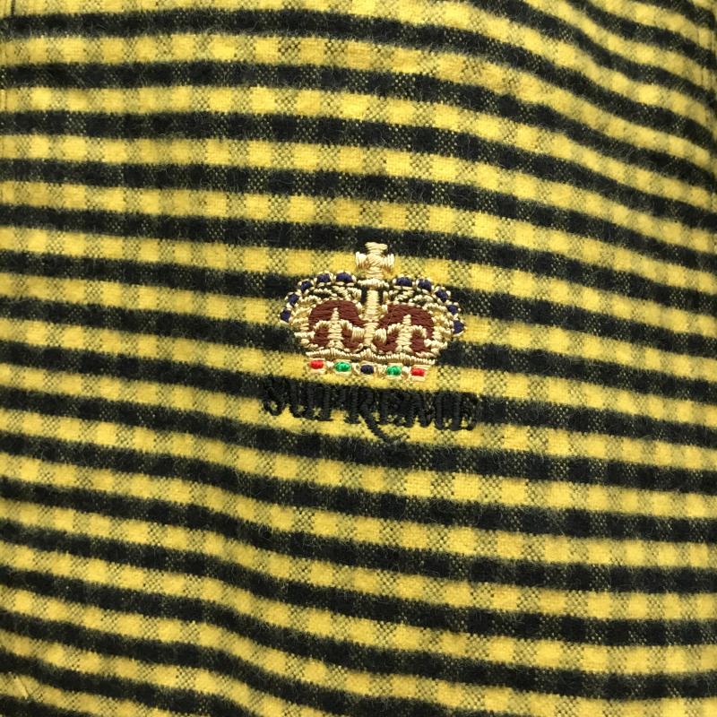 シュプリーム Supreme シャツ、ブラウス 長袖 24AW loose fit flannel oxford shirt M チェック 黒 / ブラック / X 黄 / イエロー /  メンズ USED 古着 中古 10123110