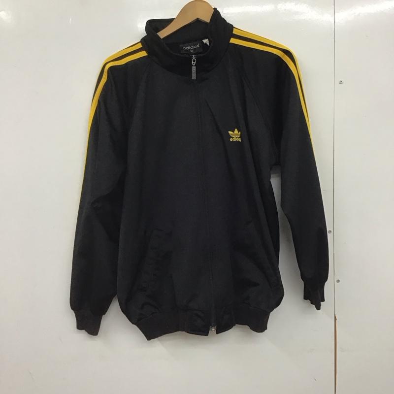 アディダス adidas ジャケット、上着 ジャケット、ブレザー ジップアップジャケット アウター ジャージ 古着 M ロゴ、文字 黒 / ブラック /  メンズ USED 古着 中古 10146990