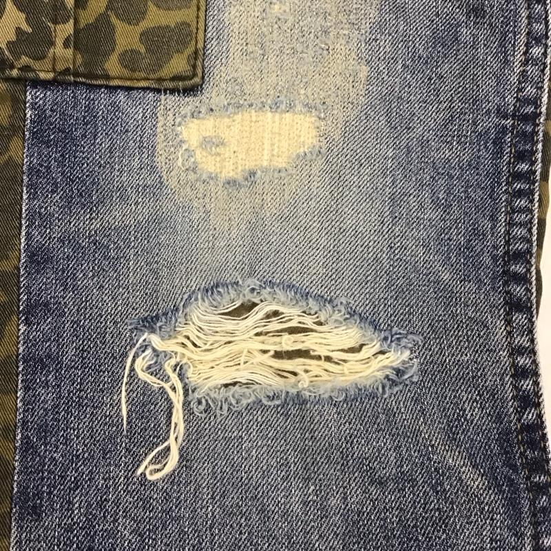 ヒステリックグラマー HYSTERIC GLAMOUR パンツ デニム、ジーンズ 2AP-5184 スカル レオパード M ダメージ加工 マルチカラー / マルチカラー /  レディース USED 古着 中古 10112469