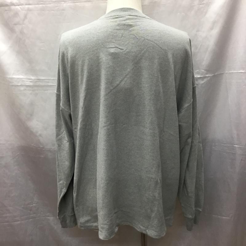 チャンピオン Champion カットソー 長袖 長袖カットソー クルーネックカットソー ロングスリーブカットソー プリントTシャツ L ロゴ、文字 灰 / グレー /  メンズ USED 古着 中古 10114112