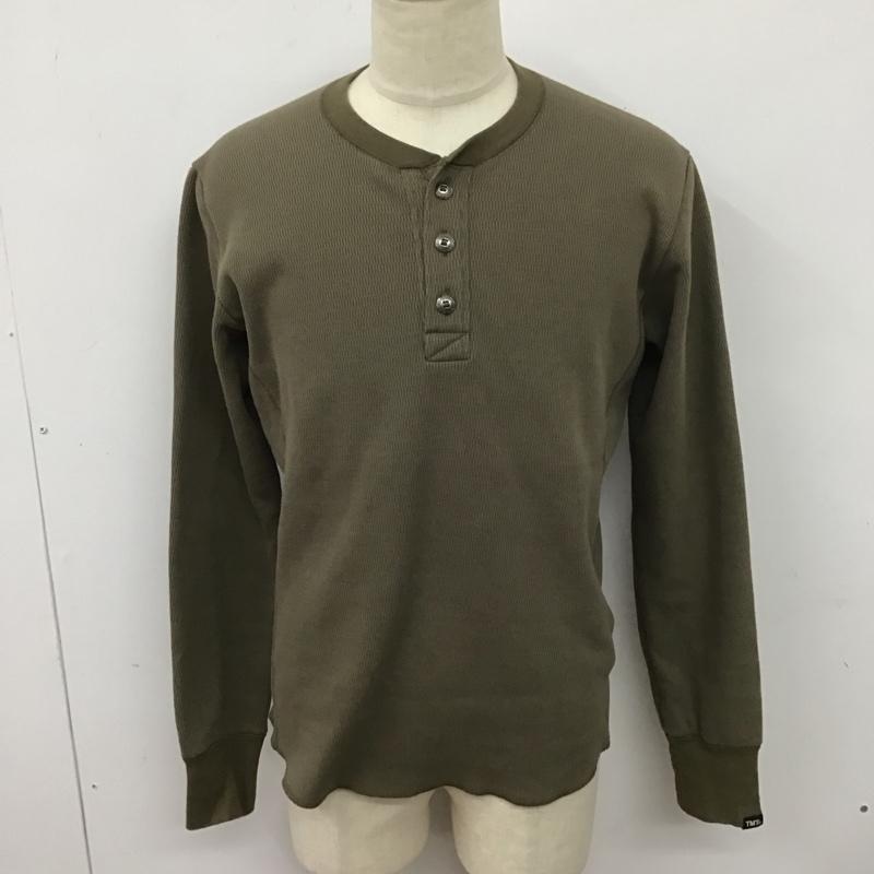 ティーエムティー TMT カットソー 長袖 長袖ヘンリーネックカットソー 裏地ボア 長袖カットソー XL 無地 カーキ / カーキ /  メンズ USED 古着 中古 10126510