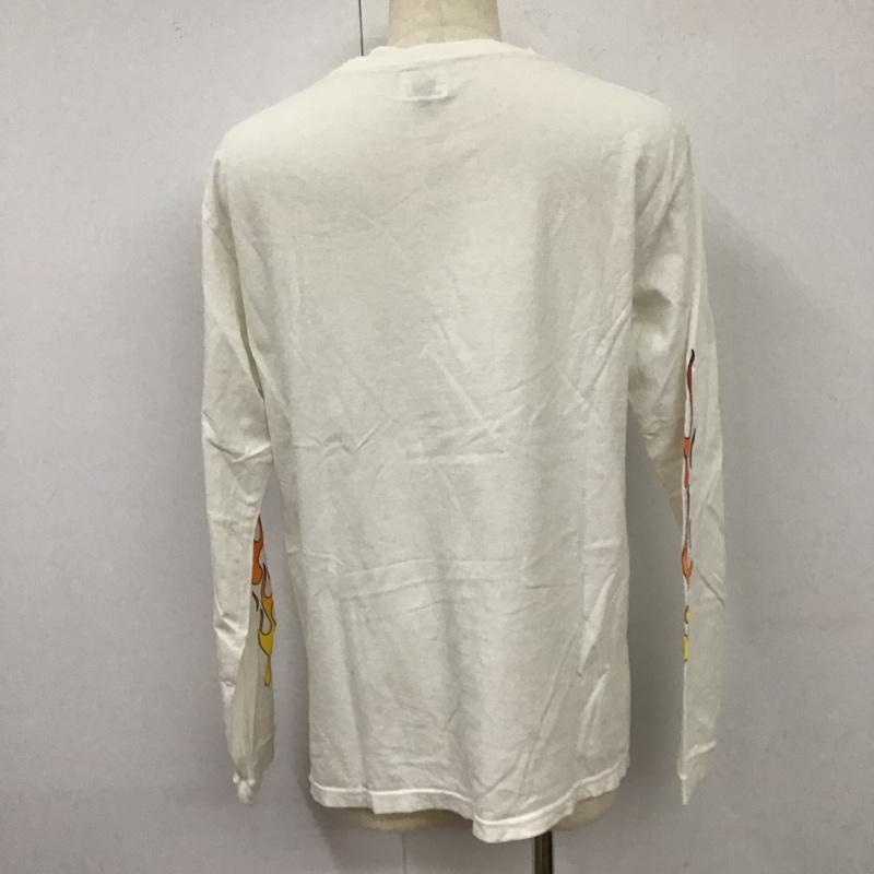 バンズ VANS カットソー 長袖 長袖カットソー クルーネックカットソー ロングスリーブカットソー プリントTシャツ XL プリント 白 / ホワイト /  メンズ USED 古着 中古 10115326