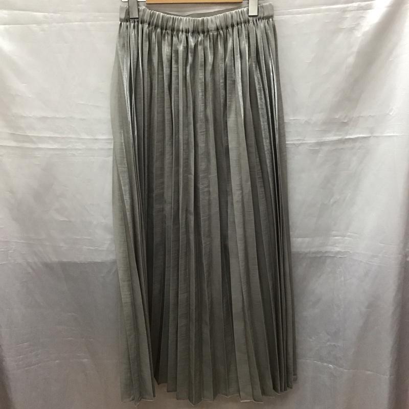 アズールバイマウジー AZUL BY MOUSSY スカート ロングスカート 250EAT31-432H GLOSSY PLEATS SKIRT プリーツ M 無地 灰 / グレー /  レディース USED 古着 中古 10115860