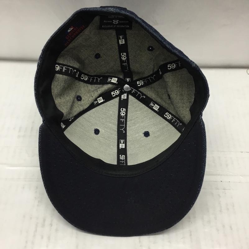 ニューエラ NEW ERA 帽子 キャップ NY ニューヨーク ヤンキース 59FIFTY デニム ロゴ、文字 インディゴ / インディゴ /  メンズ USED 古着 中古 10107887