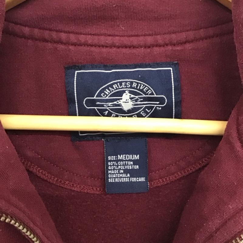 古着 USED トレーナー 長袖 長袖トレーナー スウェット スタンドネック プルオーバー 古着 M ロゴ、文字 えんじ / ワインレッド /  メンズ USED 古着 中古 10137074