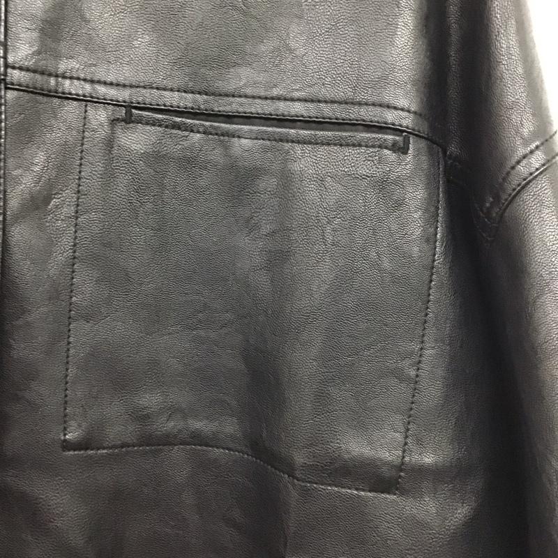 ニコアンド niko and... シャツ、ブラウス 長袖 長袖シャツ フェイクレザーシャツ FREE 無地 黒 / ブラック /  レディース USED 古着 中古 10146685