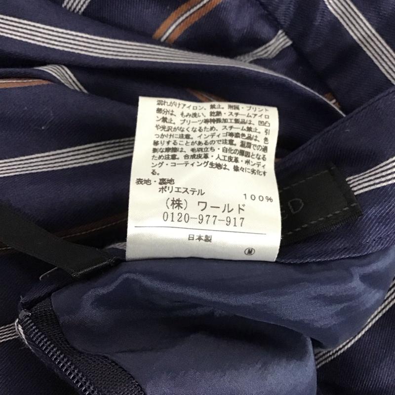 アンタイトル UNTITLED パンツ ショートパンツ ハーフパンツ ショートパンツ カジュアルパンツ フレアパンツ 2 ストライプ 紺 / ネイビー /  レディース USED 古着 中古 10142671