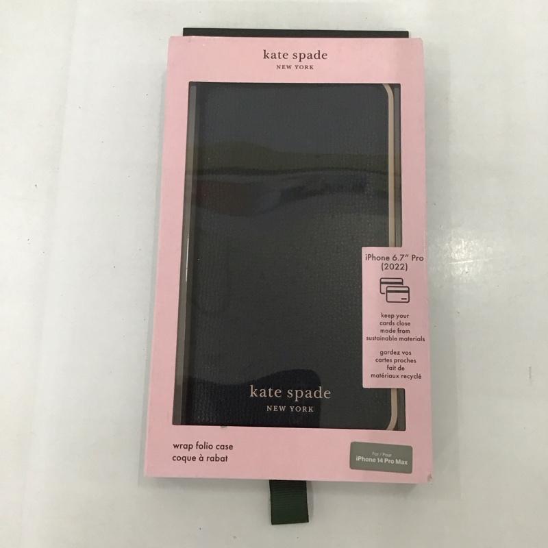 ケイトスペード Kate Spade ファッション小物 ファッション小物 KSIPH-257-BPLVM iPhone14ProMax ケース 手帳型 iPhoneケース 無地 黒 / ブラック /  レディース USED 古着 中古 10122804