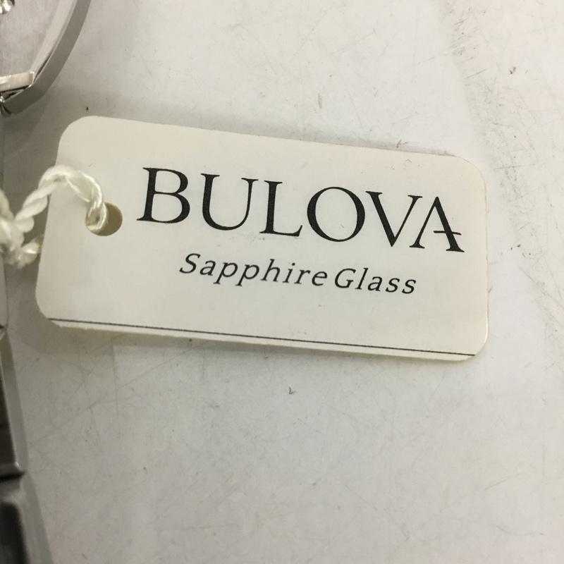 ブローバ BULOVA 腕時計 アナログ（クォーツ式） 96A185 CURV カーブ スポーツ 箱有 ロゴ、文字 銀 / シルバー / X 青 / ブルー /  メンズ USED 古着 中古 10133881