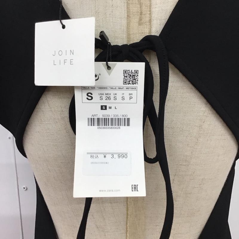 ザラ ZARA ワンピース ロングスカート 5039 335 800 ノースリーブ タグ付き バックオープン S 無地 黒 / ブラック /  レディース USED 古着 中古 10112948