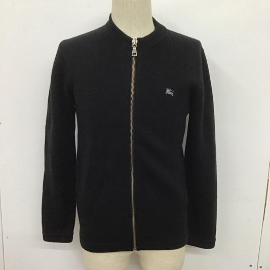 バーバリーブラックレーベル BURBERRY BLACK LABEL ニット、セーター 長袖 bmt10-118-09 長袖ニット ジップアップニットジャケット アウター セーター 2 ロゴ、文字 黒 / ブラック /  メンズ USED 古着 中古 10106326