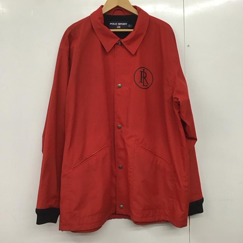 ポロスポーツラルフローレン POLOSPORT ジャケット、上着 ジャンパー、ブルゾン カラージャケット アウター 前ボタン LL ロゴ、文字 赤 / レッド /  メンズ USED 古着 中古 10140749