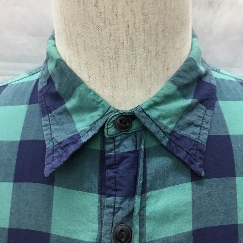 デニム アンド サプライ DENIM & SUPPLY シャツ、ブラウス 長袖 胸ポケット M チェック 緑 / グリーン / X 紺 / ネイビー /  メンズ USED 古着 中古 10117158