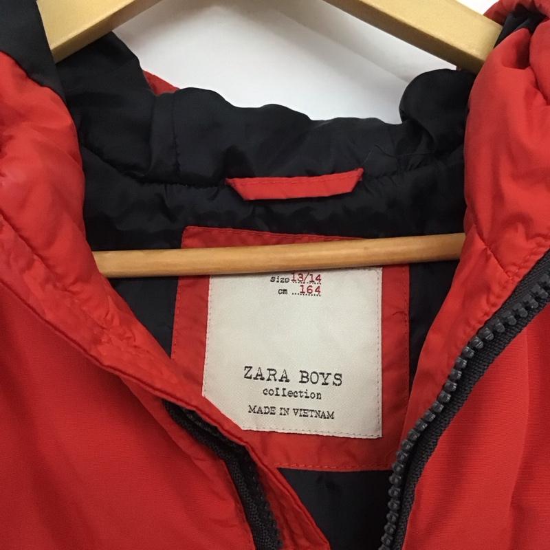 ザラ ZARA ベスト ベスト ジップアップベスト ダウンベスト ノースリーブ パーカー 無地 赤 / レッド /  ボーイズ USED 古着 中古 10138129