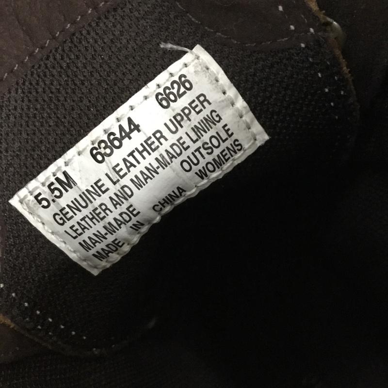 ティンバーランド Timberland ブーツ ショートブーツ 63644 レースアップ ヒール レザー 5.5M ワンポイント ダークブラウン / ダークブラウン /  レディース USED 古着 中古 10145619