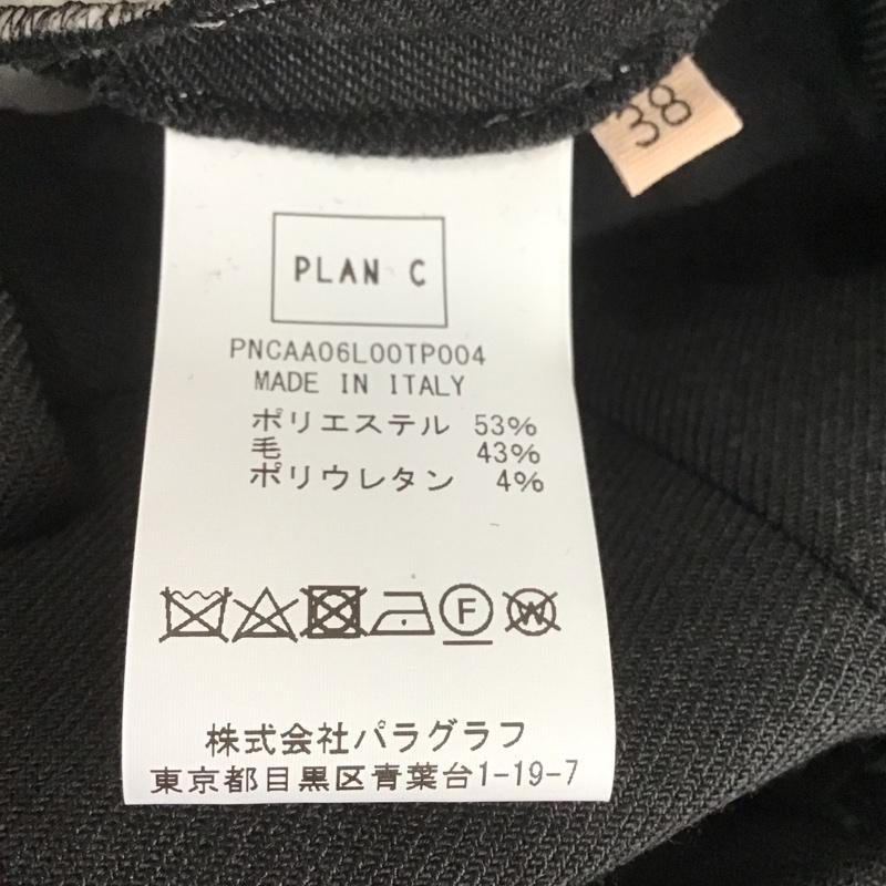 プランシー PLAN C パンツ スラックス pncaa06l00 ストレートパンツ スラックス センタータックパンツ ストレッチ 38 無地 灰 / グレー /  レディース USED 古着 中古 10108645