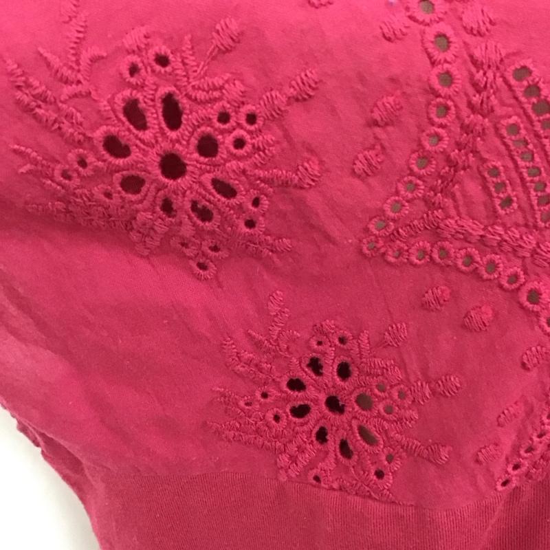 サマンサモスモスブルー Samansa Mos2 blue カットソー 半袖 1706715 フレンチスリーブ FREE 刺繍 ボルドー / ボルドー /  レディース USED 古着 中古 10109057