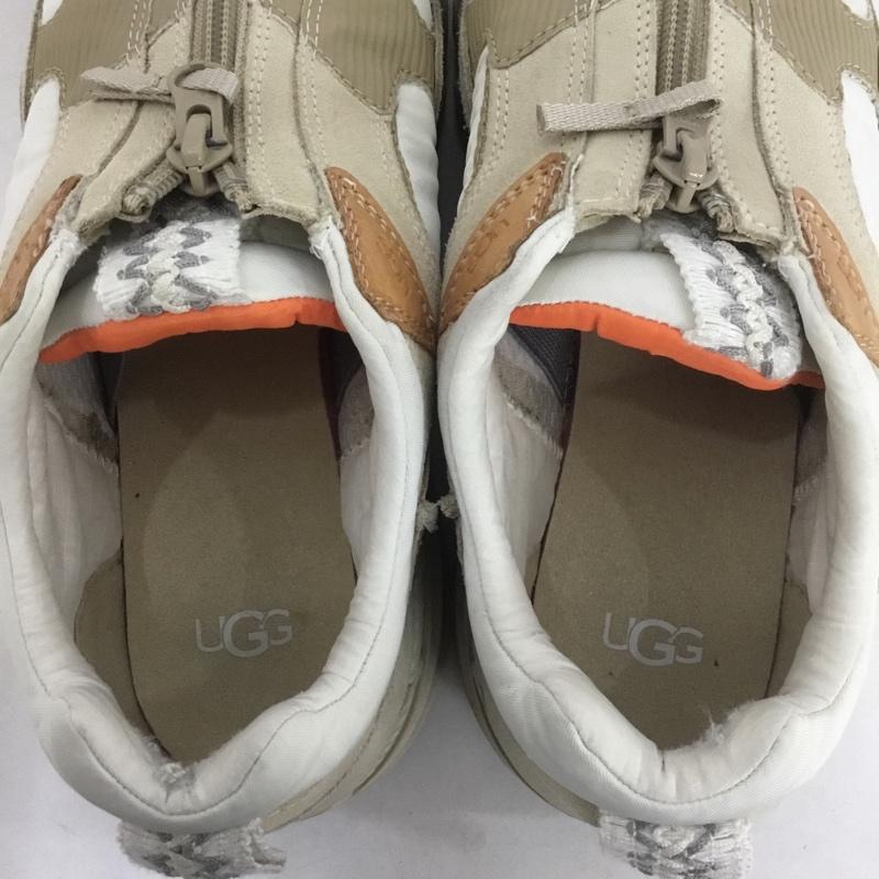 アグ UGG スニーカー スニーカー 1104187 CA805 MLT ジップスニーカー 24.5cm 24.5cm ロゴ、文字 ベージュ / ベージュ /  レディース USED 古着 中古 10141553