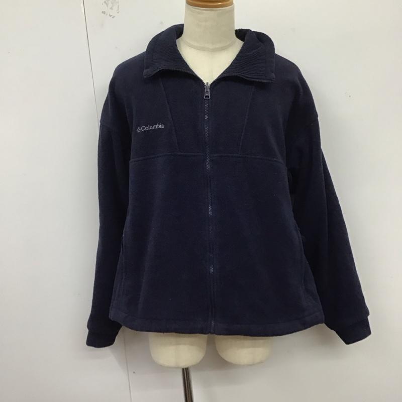 コロンビア Columbia ジャケット、上着 ジャケット、ブレザー ジップアップフリースジャケット アウター 長袖ジャケット ロゴ、文字 紺 / ネイビー /  メンズ USED 古着 中古 10125143