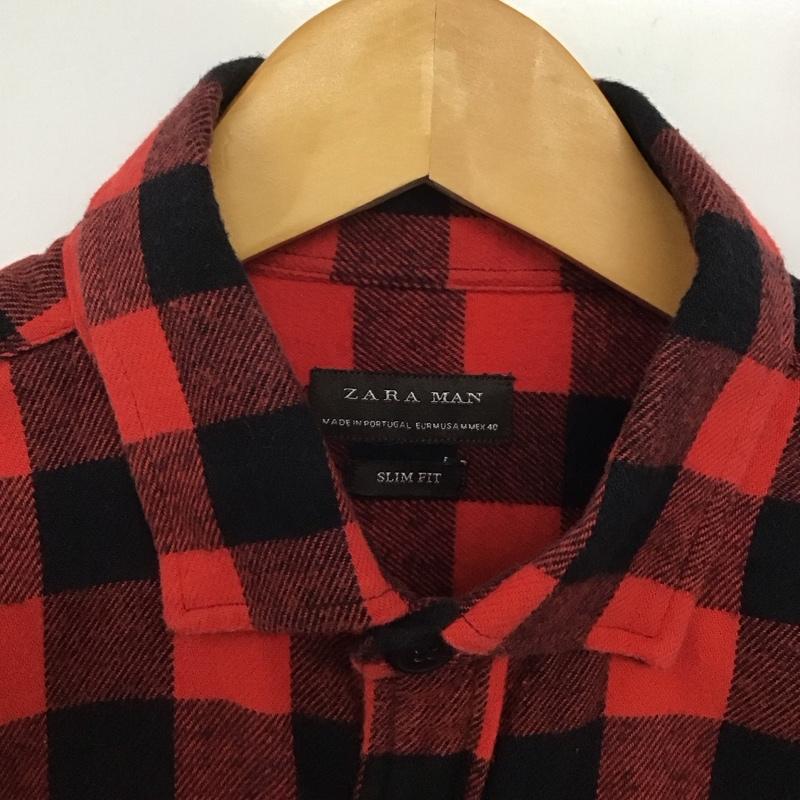 ザラ ZARA シャツ、ブラウス 長袖 M チェック マルチカラー / マルチカラー /  メンズ USED 古着 中古 10143344