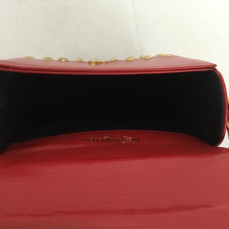 イヴサンローラン Yves Saint Laurent ショルダーバッグ ショルダーバッグ スタッズ ミニバッグ  赤 / レッド /  レディース USED 古着 中古 10143654