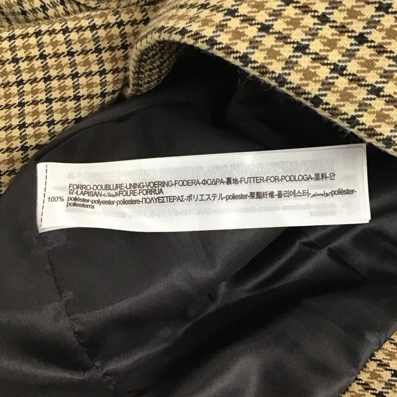 ザラ ZARA ジャケット、上着 ジャケット、ブレザー 4432 004 704 ロング丈 M チェック ベージュ / ベージュ / X 黒 / ブラック / X 茶 / ブラウン /  レディース USED 古着 中古 10120606