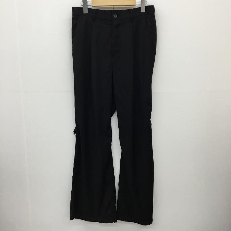 ジュンレッド JUNRed パンツ スラックス ニーベルテッドワイドフレアパンツ ANS-75090 M 無地 黒 / ブラック /  メンズ USED 古着 中古 10140183