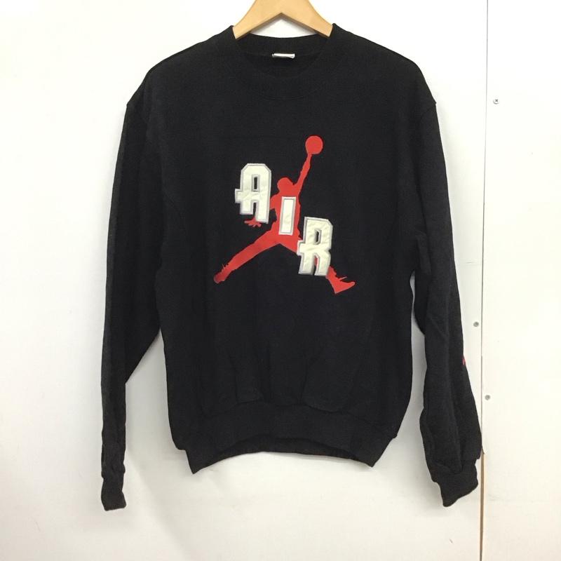 ナイキ NIKE トレーナー 長袖 長袖トレーナー スウェット クルーネック プルオーバー 90s jordan 1993年　韓国ライセンス 95cm ロゴ、文字 黒 / ブラック /  メンズ USED 古着 中古 10148731