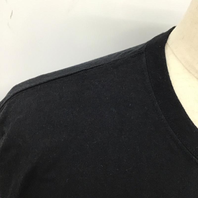 ラフアンドビー LAUGH&BE カットソー 長袖 長袖カットソー クルーネックカットソー ロングスリーブカットソー プリントTシャツ L プリント 黒 / ブラック /  メンズ USED 古着 中古 10114689