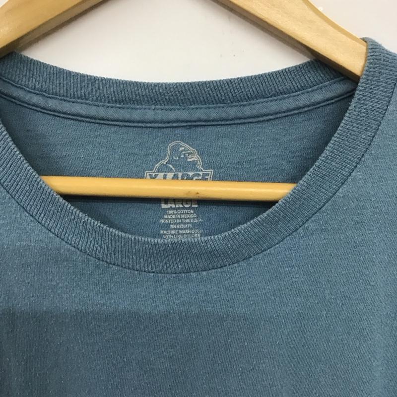 エクストララージ XLARGE Tシャツ 半袖 半袖カットソー プリントTシャツ クルーネックカットソー L プリント 水色 / ライトブルー /  メンズ USED 古着 中古 10132563