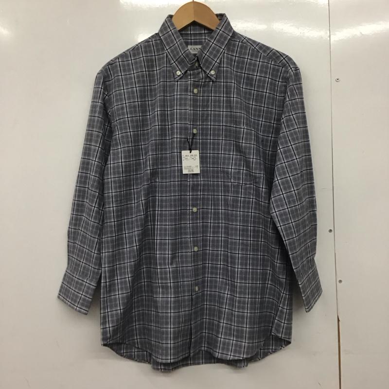 ランバン LANVIN シャツ、ブラウス 長袖 長袖シャツ チェックシャツ カラーシャツ ボタンダウンシャツ L チェック マルチカラー / マルチカラー /  メンズ USED 古着 中古 10145261
