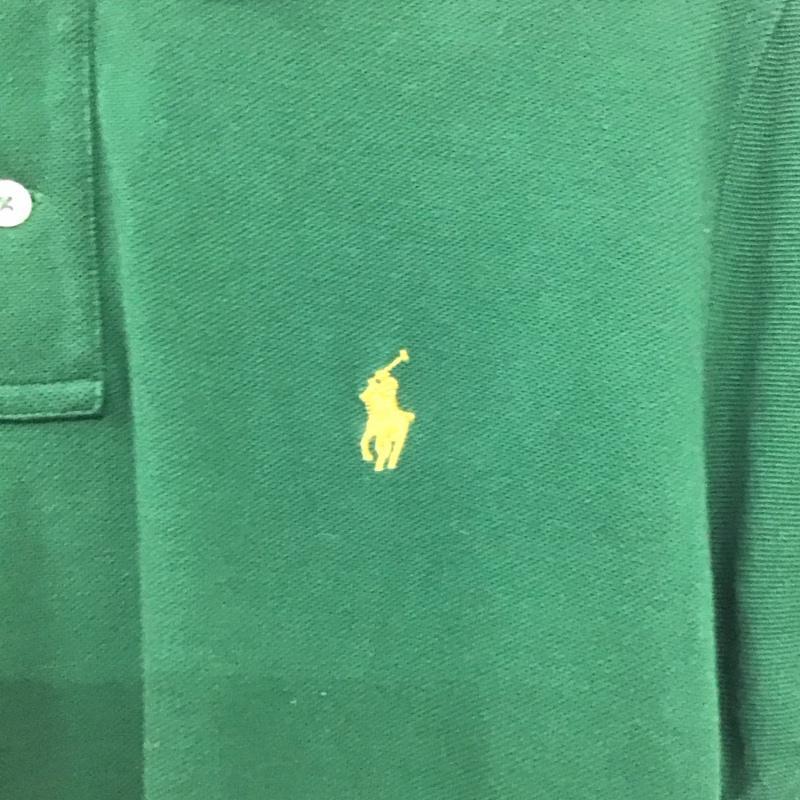 ラルフローレン RALPHLAUREN ポロシャツ 半袖 半袖ポロシャツ カラーシャツ 半袖カットソー XL ロゴ、文字 緑 / グリーン /  メンズ USED 古着 中古 10145525