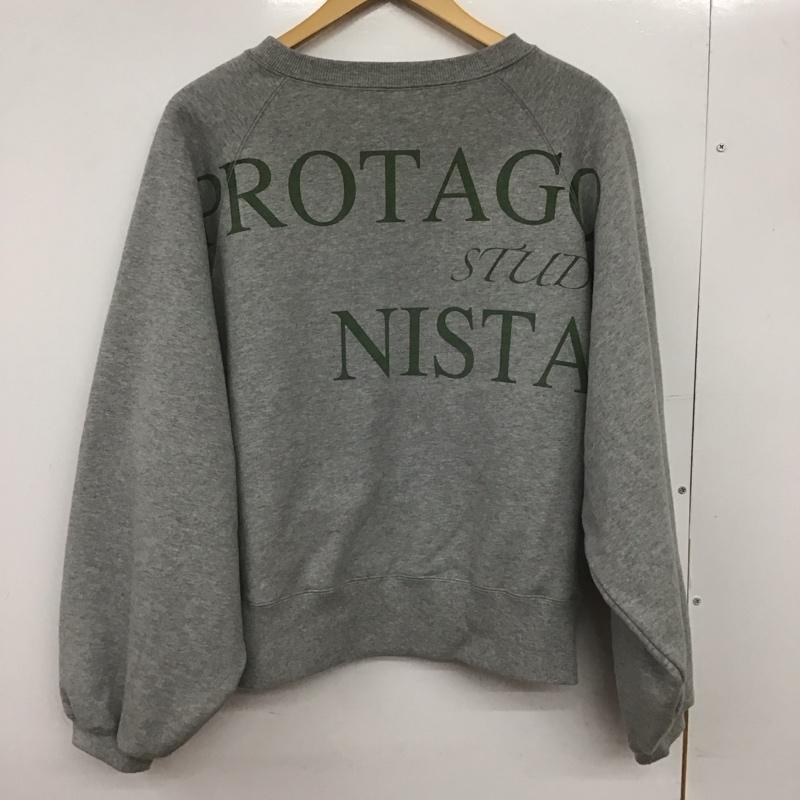 プロタゴニスタ PROTAGONISTA トレーナー 長袖 PNT-CS-10 0 無地 灰 / グレー /  レディース USED 古着 中古 10147784