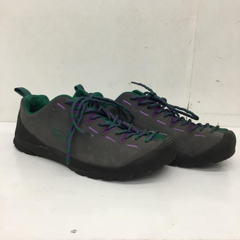 キーン KEEN アウトドアシューズ アウトドアシューズ 1028542 JASPER ジャスパー 26.5cm ロゴ、文字 灰 / グレー / X 緑 / グリーン / X 紫 / パープル /  メンズ USED 古着 中古 10143317