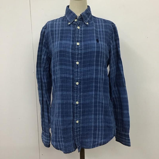 ラルフローレン RALPHLAUREN シャツ、ブラウス 長袖 長袖シャツ チェックシャツ ボタンダウンシャツ XS プリント インディゴ / インディゴ /  メンズ USED 古着 中古 10115963