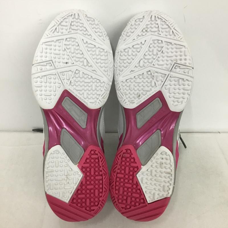ヨネックス YONEX スニーカー スニーカー SHT103 テニスシューズ パワークッション103 箱有 23.5cm 23.5cm ロゴ、文字 白 / ホワイト / X 灰 / グレー / X 桃 / ピンク /  レディース USED 古着 中古 10147968