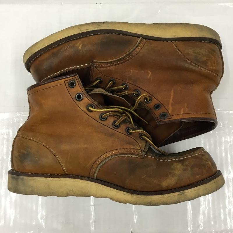 レッドウィング RED WING ブーツ ショートブーツ 875 9.5D ワークブーツ US：9.5 ロゴ、文字 茶 / ブラウン /  メンズ USED 古着 中古 10106004